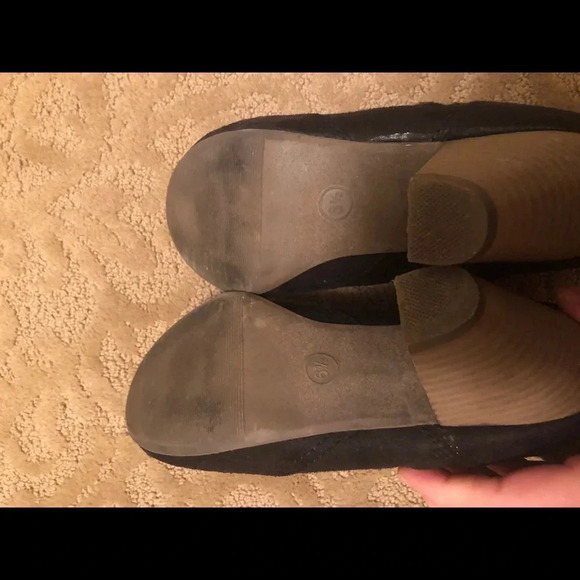 Madden girl Payge bootie boots 6.5 shoes black suede block heel - Picture 8 of 8